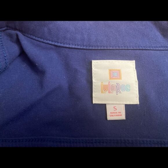 LulaRoe Blue Cobalt Embroidered Jacket - Picture 8 of 10